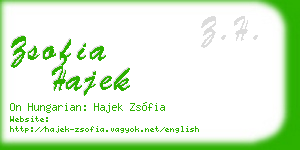 zsofia hajek business card
